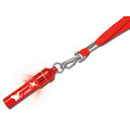 Red Light Up Whistle w/ Lanyard